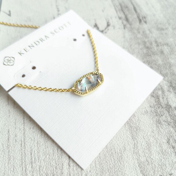 Kendra Scott Gold Abalone Shell Necklace - Elisa - Picture 2 of 4